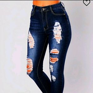 Fashion Nova Adrian distressed jeans nwt